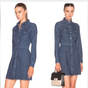 RAG & BONE Paz Utility Blue Denim Dress. Size 2